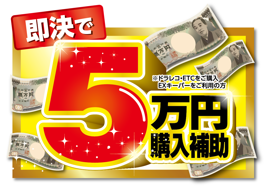 即決で5万円購入補助